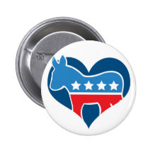 Demokrat-Liebe Anstecknadelbuttons