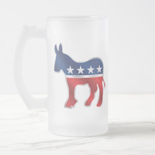 Demokratischer Esel-Glas-Becher Tassen