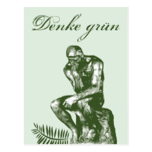 Denke grün - MIT Auguste Rodins Denker Postkarte