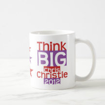 Denken Sie GROSSEN Chris Christie 2012 - ursprüngl Kaffeetassen