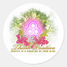 DENKEN SIE POSITIV RUNDE STICKER