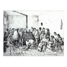 Der allgemeine Erwärmungs-Raum in Paris, 1840 Postkarten