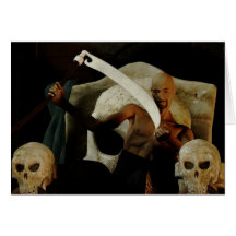 Der alte Necromancer zu Hause Grußkarte