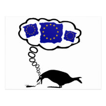 Der Anti-EURO, antieuropäisch kotzen Entwurf Postkarten