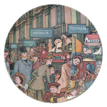 "Der arcade-" Vintage Illustration Teller