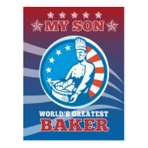 Der Bäcker-Sohn-Gruß-Karte meine Sohn-Welt bestste Postkarte