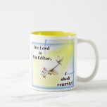 Der Becher des Verfassers mit Parodie des Psalm-23 Kaffee Haferl