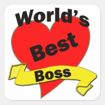 Der beste Chef der Welt Quadratsticker