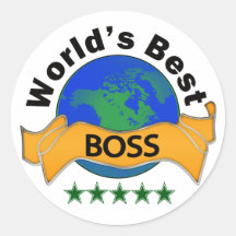 Der beste Chef der Welt Runde Sticker