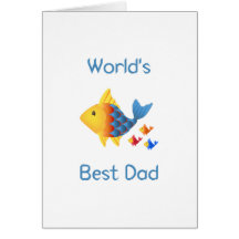 Der beste Vati der Welt (Fische) Karte