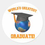 Der bestste Absolvent der Welt Runde Sticker