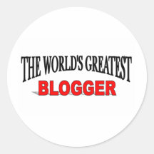 Der bestste Blogger der Welt Runde Sticker
