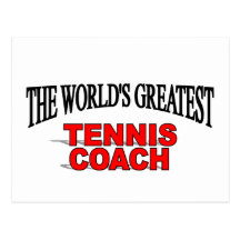 Der bestste das Tennis-Trainer der Welt Postkarten