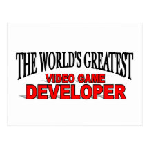 Der bestste das Videospiel-Entwickler der Welt Postkarte