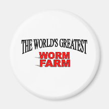Der bestste der Wurm-Bauernhof der Welt Kühlschrankmagnete