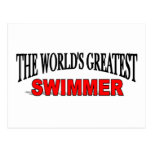 Der bestste Schwimmer der Welt Postkarte