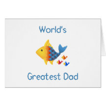 Der bestste Vati der Welt (Fische) Grußkarte