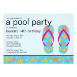 Der Blumen Türkis drehen Reinfall-Pool-Party Einla