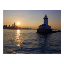 Der Chicago-Leuchtturm Postkarte