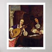 Der Dichtungskitt-Spieler durch Borch D.J. Gerard  Poster