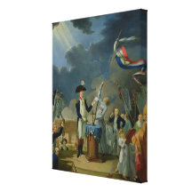 Der Eid von Lafayette Gespannter Galeriedruck