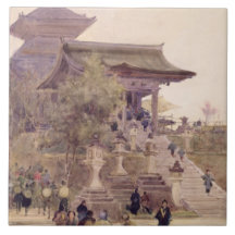 Der Eingang zum Tempel von Kiyomizu-Dera, Kyoto Keramikkacheln
