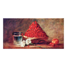 Der Erdbeerkorb durch Chardin Jean-Baptiste Sim Foto Karte