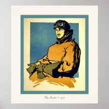 Der Flieger ~ ~ Vintage feine Kunst-Druck 1916 Plakate