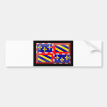 Der Frankreich-Burgund Flagge Autosticker