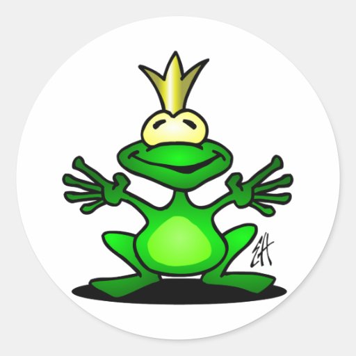 Der Frosch-Prinz Runde Sticker