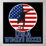Der Fußball-Plakat US-Flagge USA-Frauen (groß)