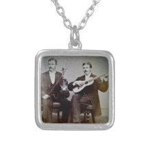 Der Gitarren-Spieler und der Violinist Vintag Personalisierter Schmuck