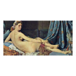 Der großartige Odalisque, durch Ingres Jean August Foto Karten Vorlage