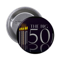 Der große 50 Geburtstags-Knopf buttons