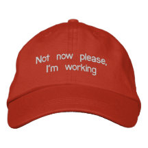 Der Hut von nicht jetzt Besticktes Baseballcap