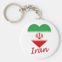 Der Iran-Flaggen-Herz Schlüsselband