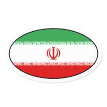 Der Iran-Flaggen-Oval-Aufkleber aufkleber