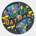 Der Joker gegen Batman Runde Sticker