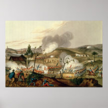 Der Kampf von Waterloo, am 18. Juni 1815 Poster