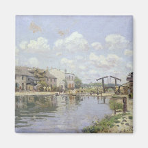 Der Kanal St Martin, Paris, 1872 Kühlschrankmagnete