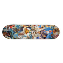 Der Kitsch Bitsch: Zerstörtes Cowgirl PIn-UPS Personalisiertes Skateboard