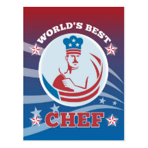 Der Kochs-Gruß-Karten-Plakat der Welt bestes ameri Postkarten