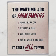 Der Kriegs-Zeit-Job der Bauernhof-Familien Flyer Druck
