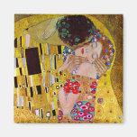 Der Kuss (Detail) durch Gustav Klimt Magnete