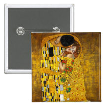 Der Kuss durch Gustav Klimt Buttons