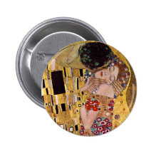 Der Kuss, Gustav Klimt Button