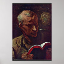 Der Leser durch Daumier Honoré Plakat