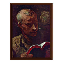 Der Leser durch Daumier Honoré Postkarte