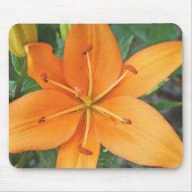 der Leuchtorange Mausunterlage lilly Mousepad