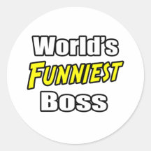 Der lustigste Chef der Welt Runder Sticker